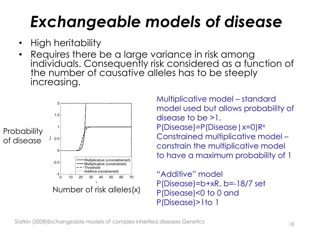 exchangeable models of disease