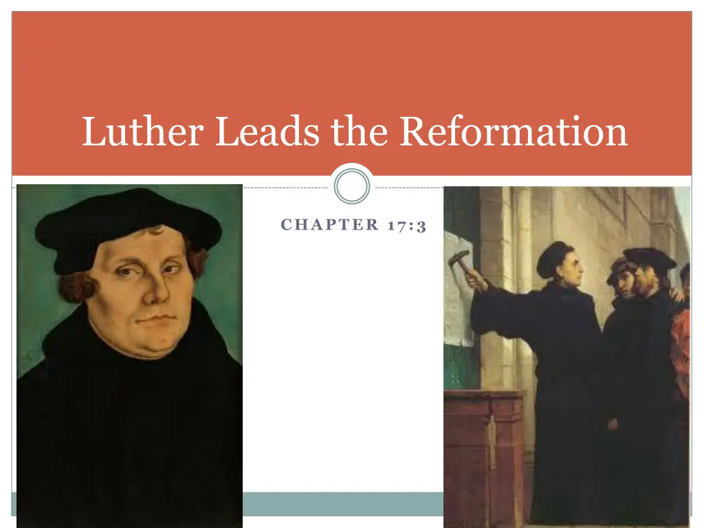 luther leads the reformation