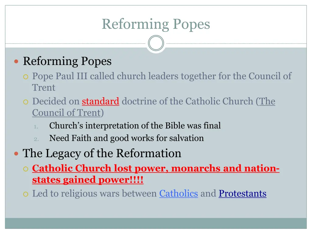 reforming popes