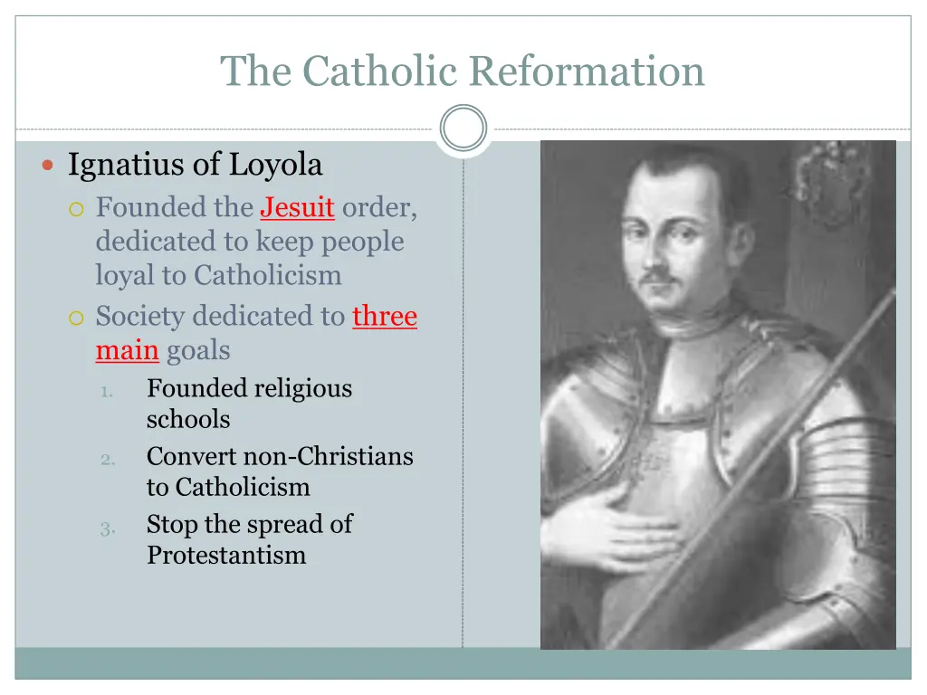 the catholic reformation