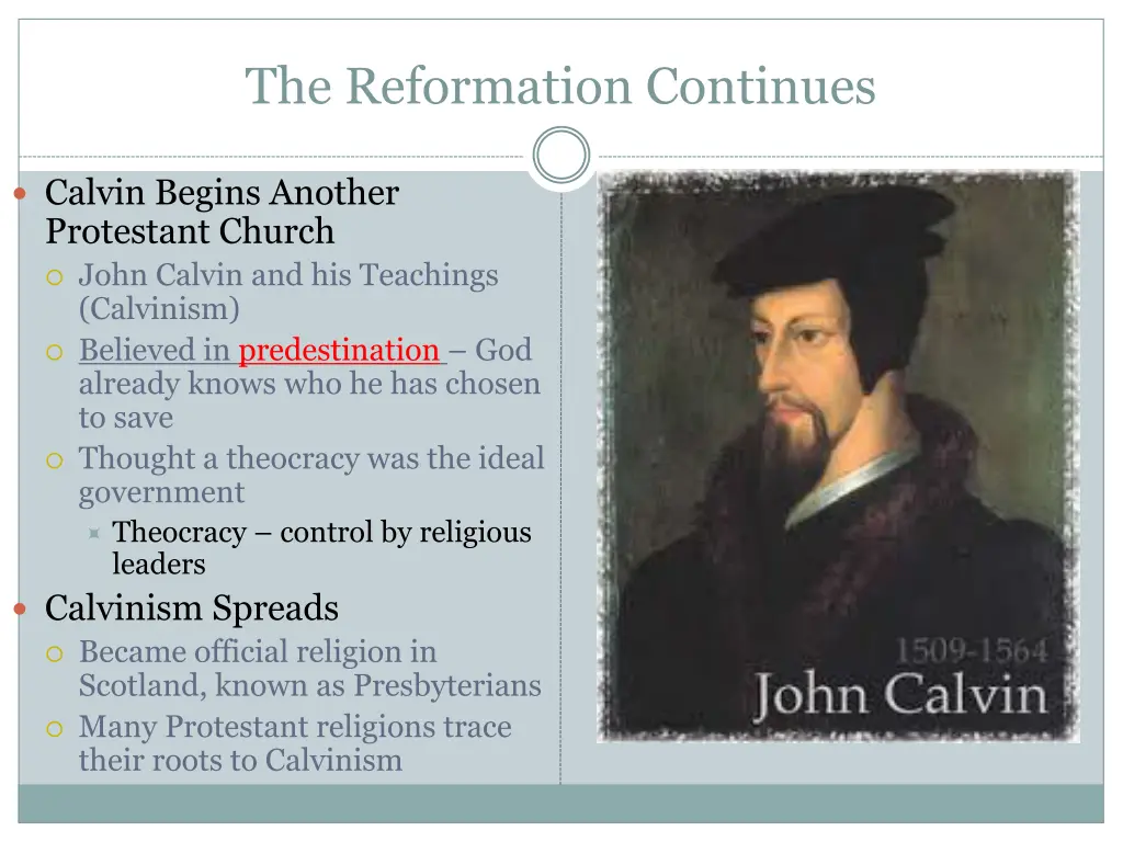 the reformation continues