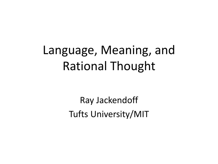 language meaning and rational thought