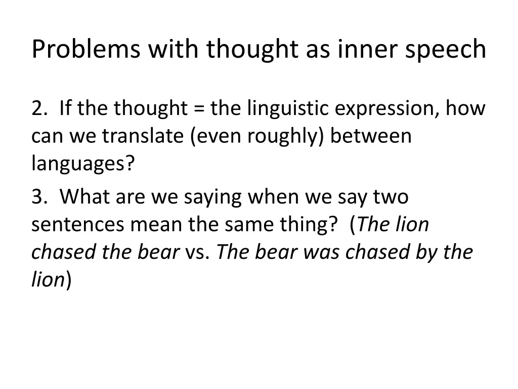 problems with thought as inner speech 2