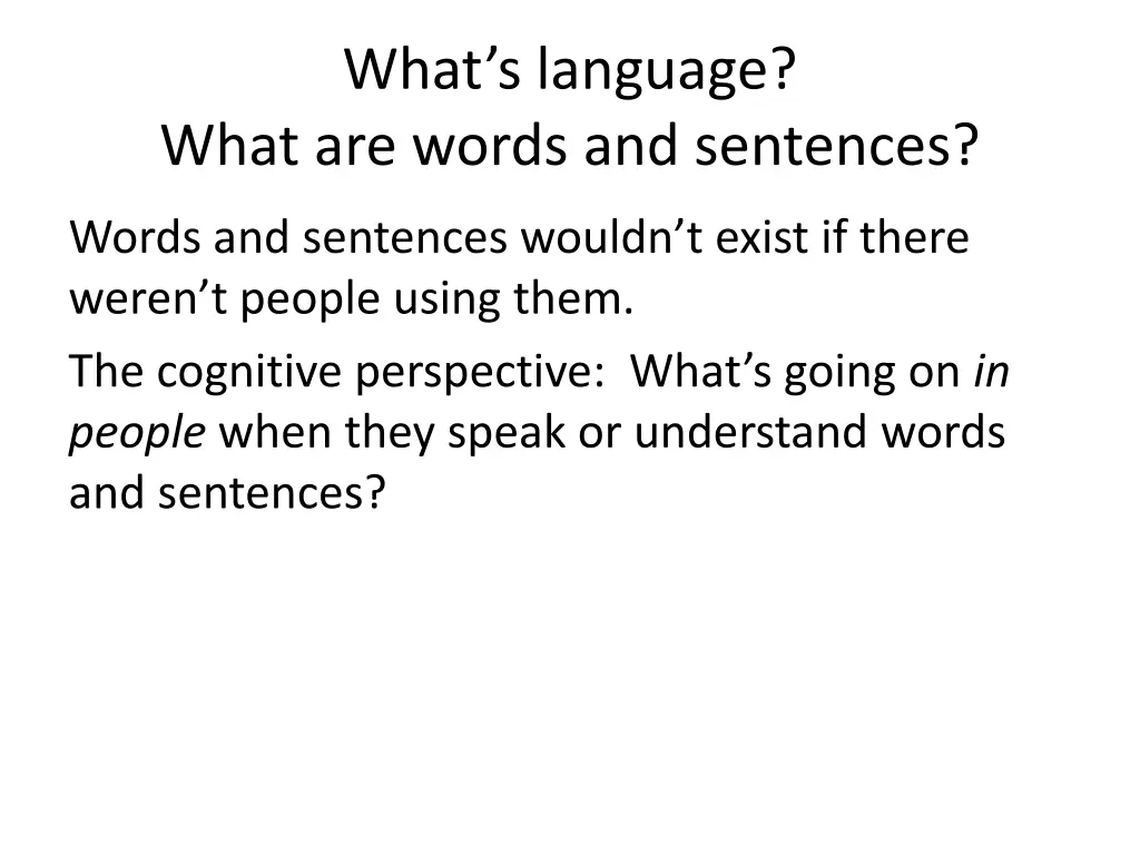 what s language what are words and sentences 2