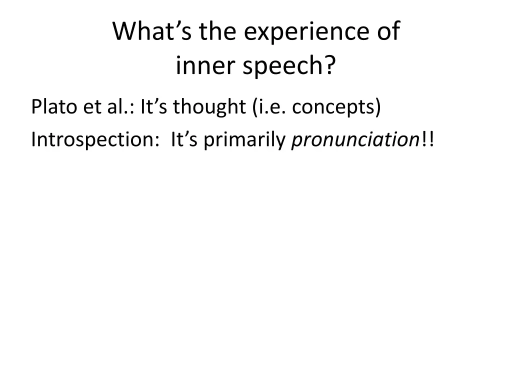 what s the experience of inner speech 2