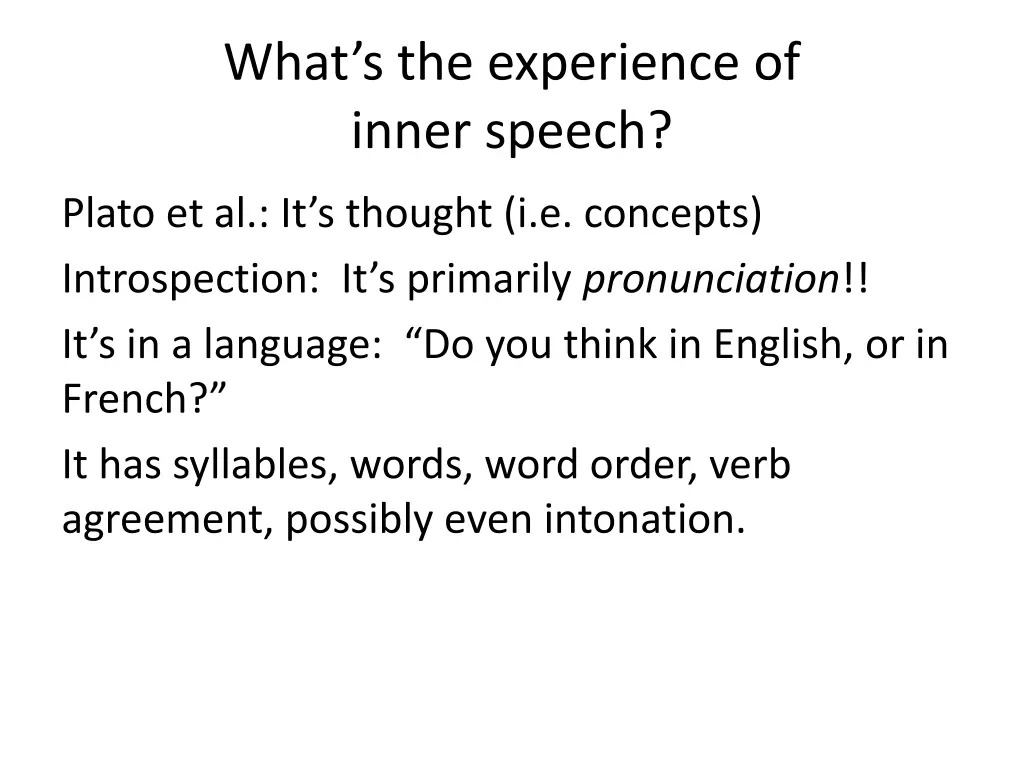 what s the experience of inner speech 3