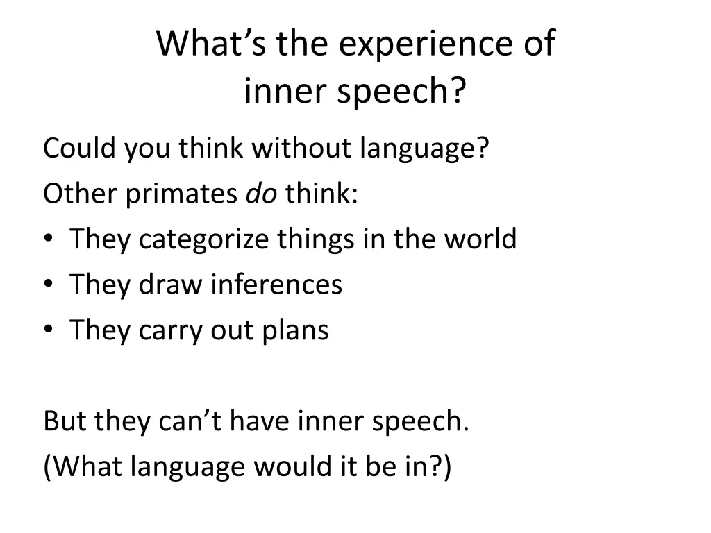 what s the experience of inner speech 5