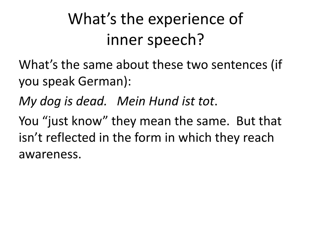 what s the experience of inner speech 7