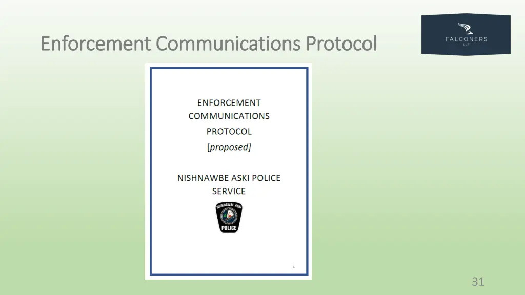 enforcement communications protocol enforcement