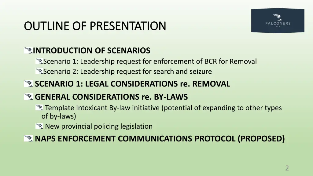 outline of presentation outline of presentation