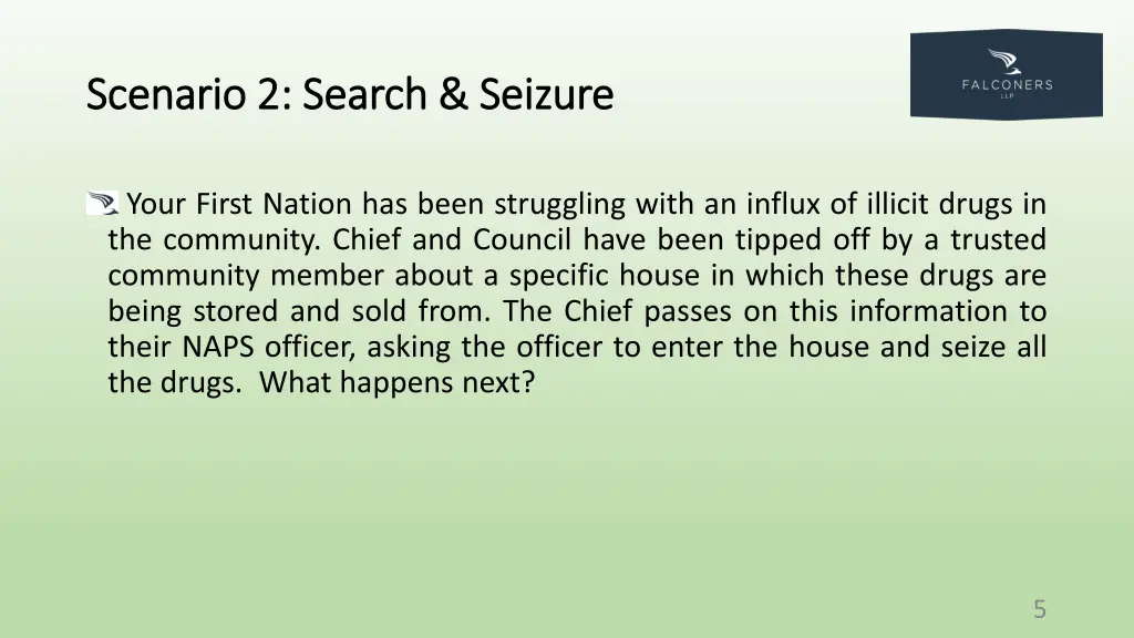 scenario 2 search seizure scenario 2 search