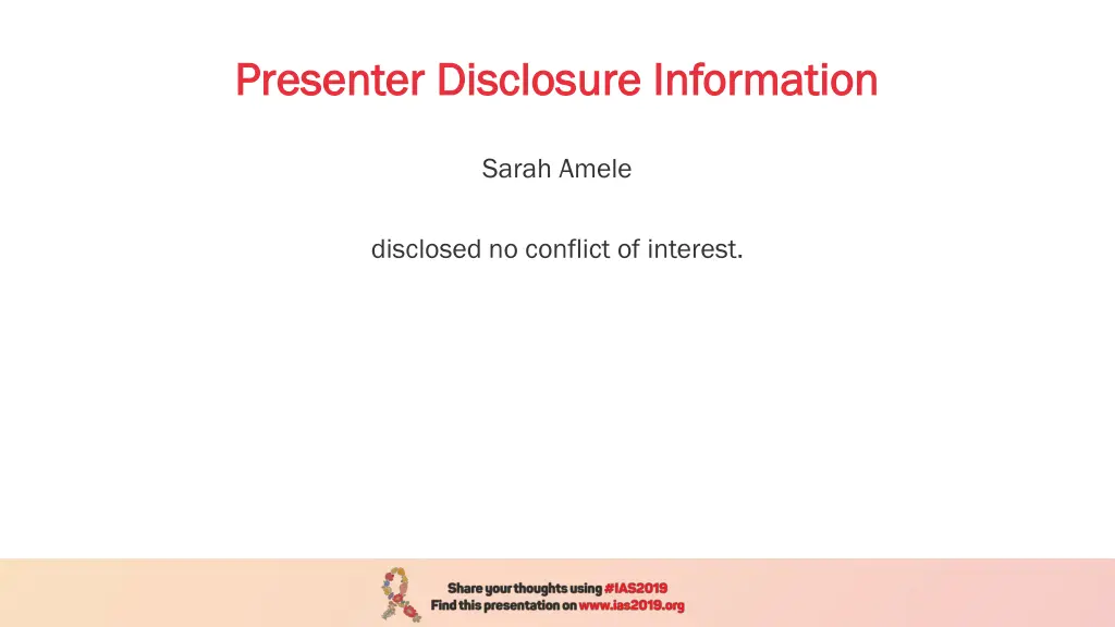 presenter disclosure information presenter