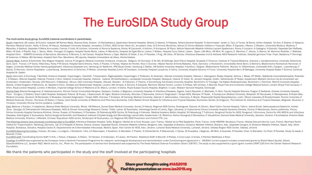 the the eurosida eurosida study group