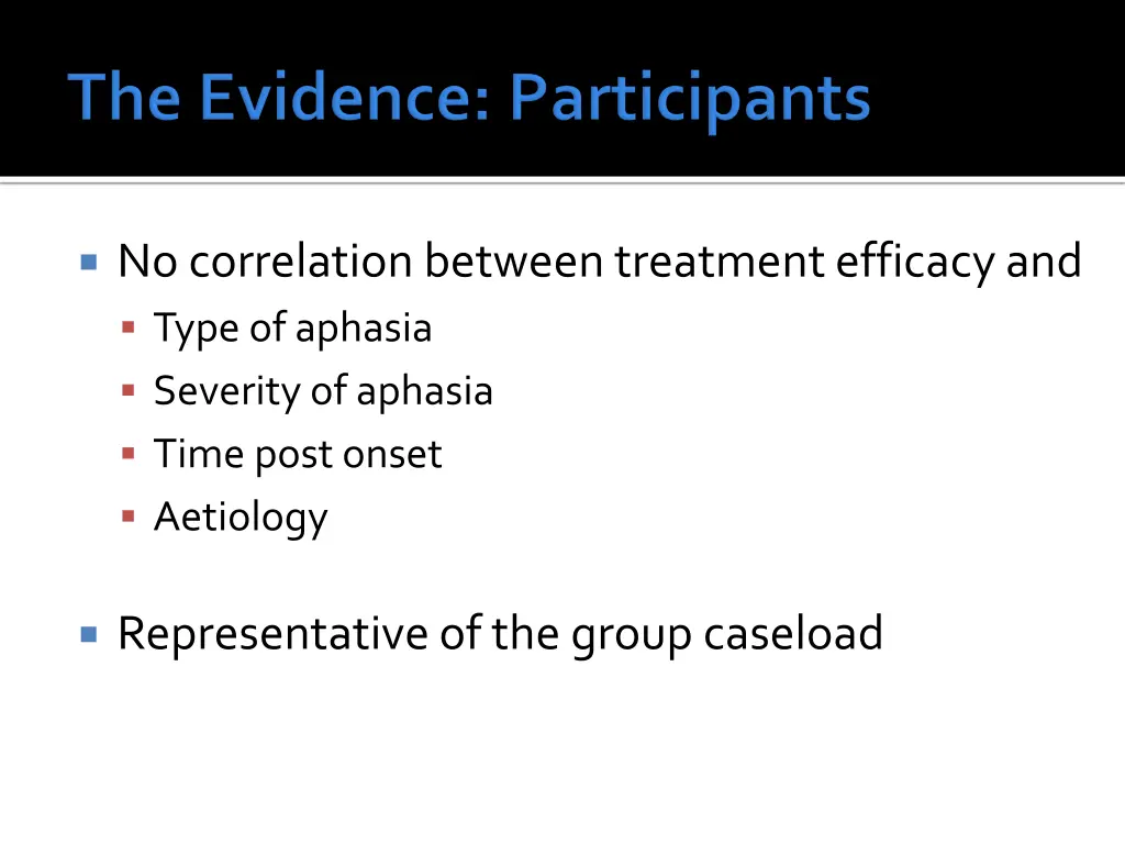 no correlation between treatment efficacy