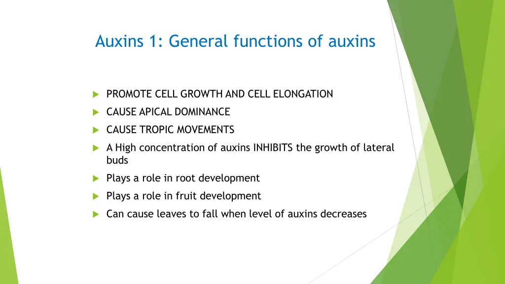 auxins 1 general functions of auxins