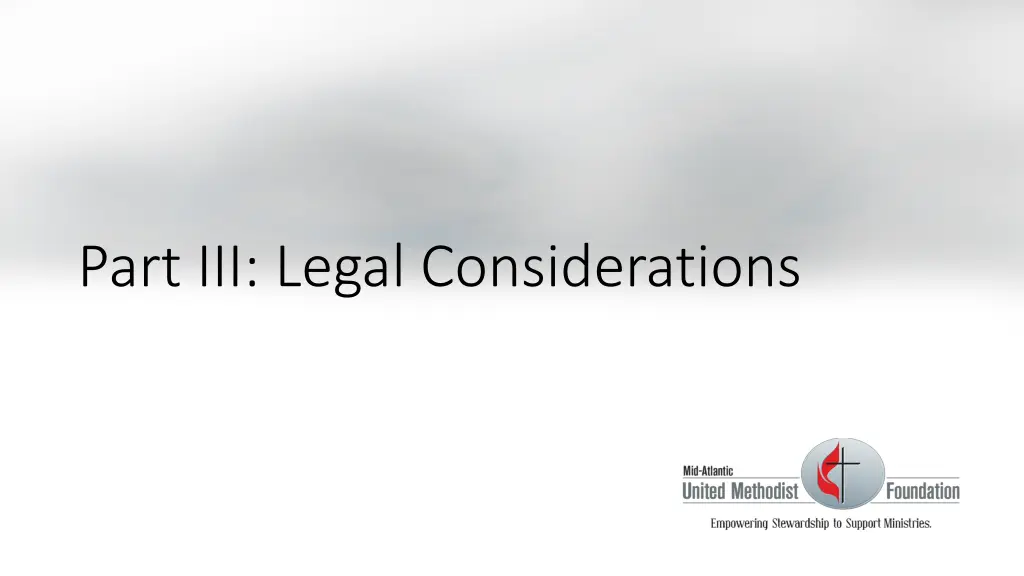 part iii legal considerations