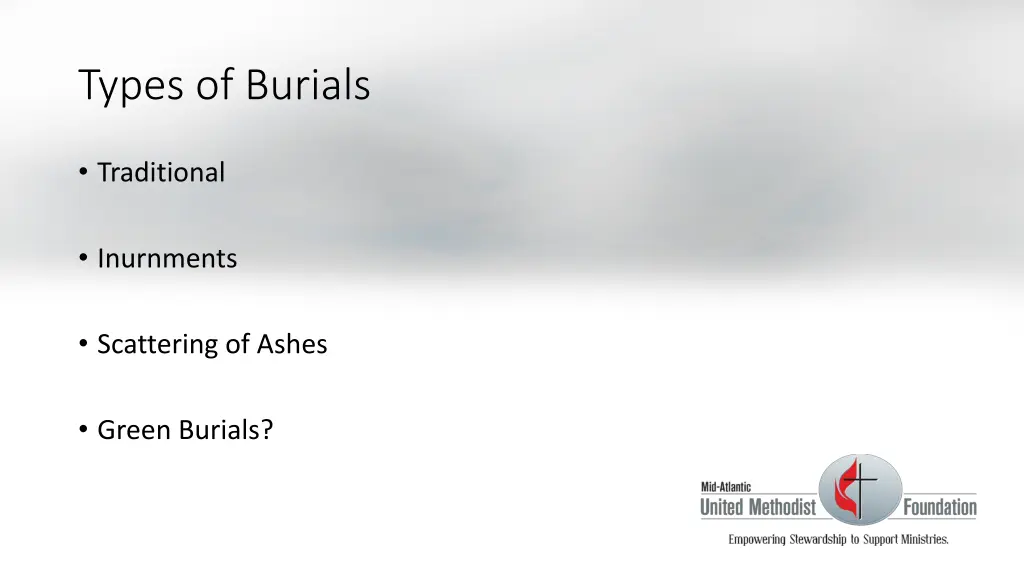 types of burials