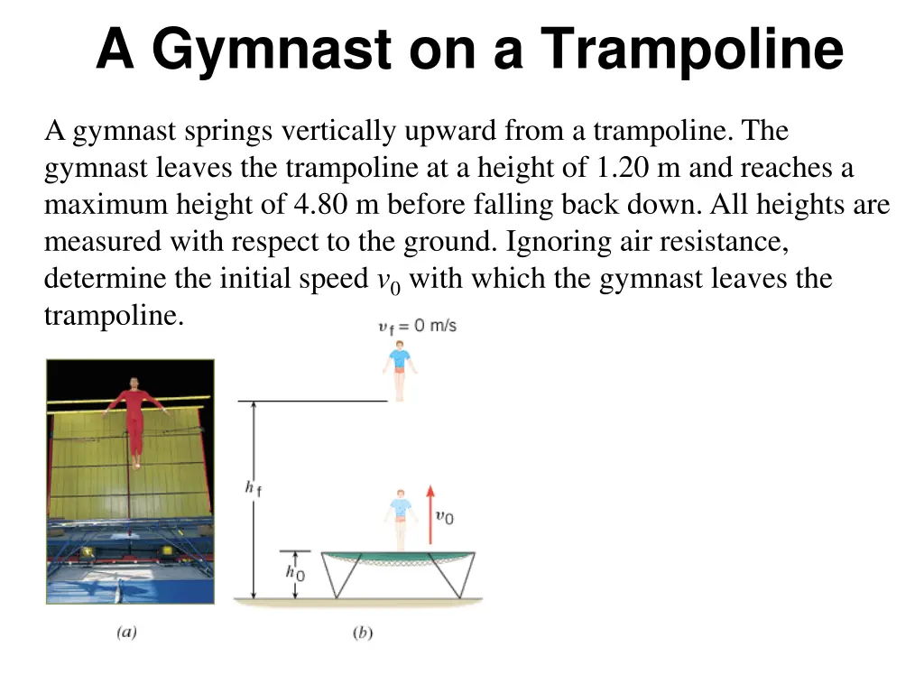 a gymnast on a trampoline