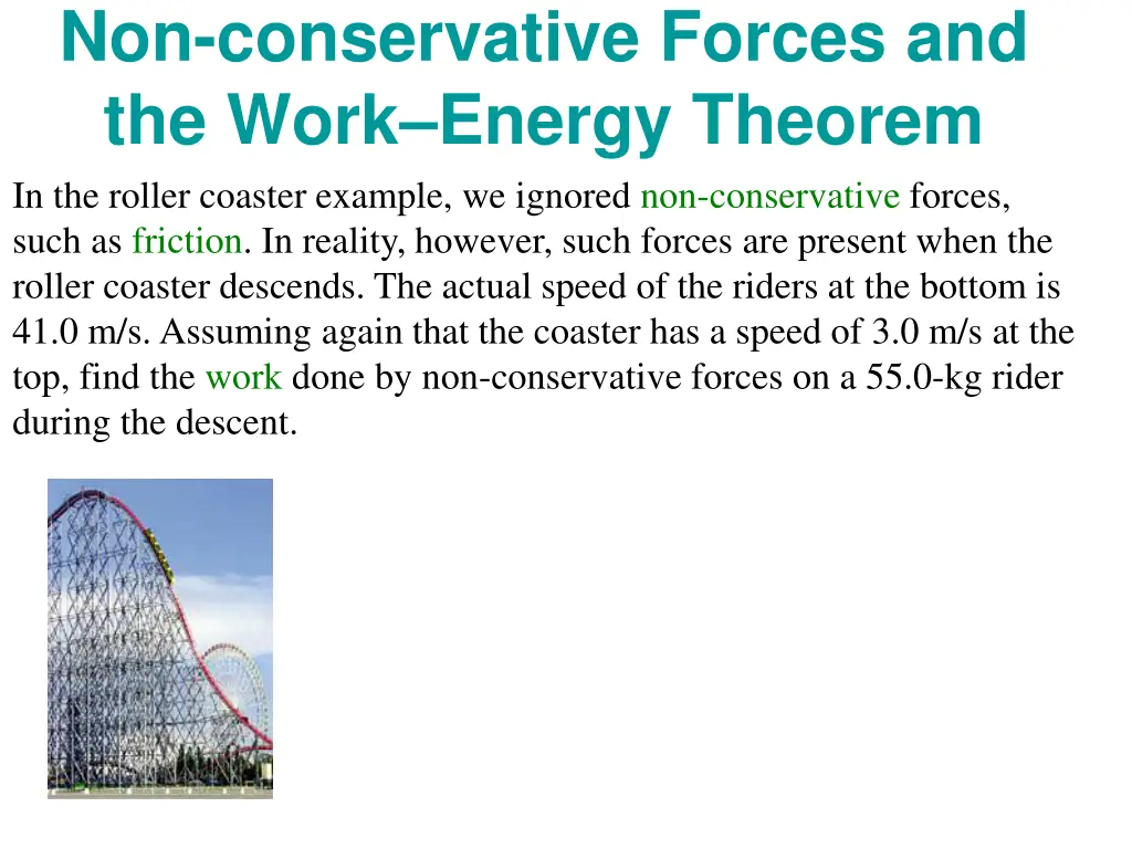 non conservative forces and the work energy