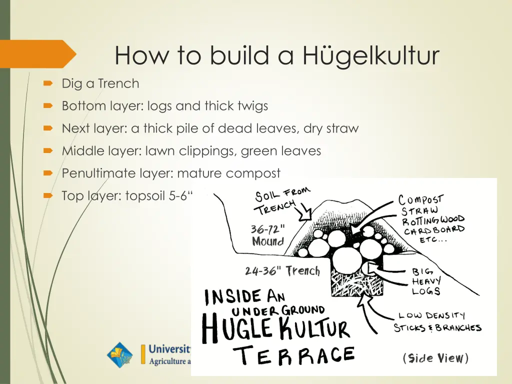 how to build a h gelkultur dig a trench