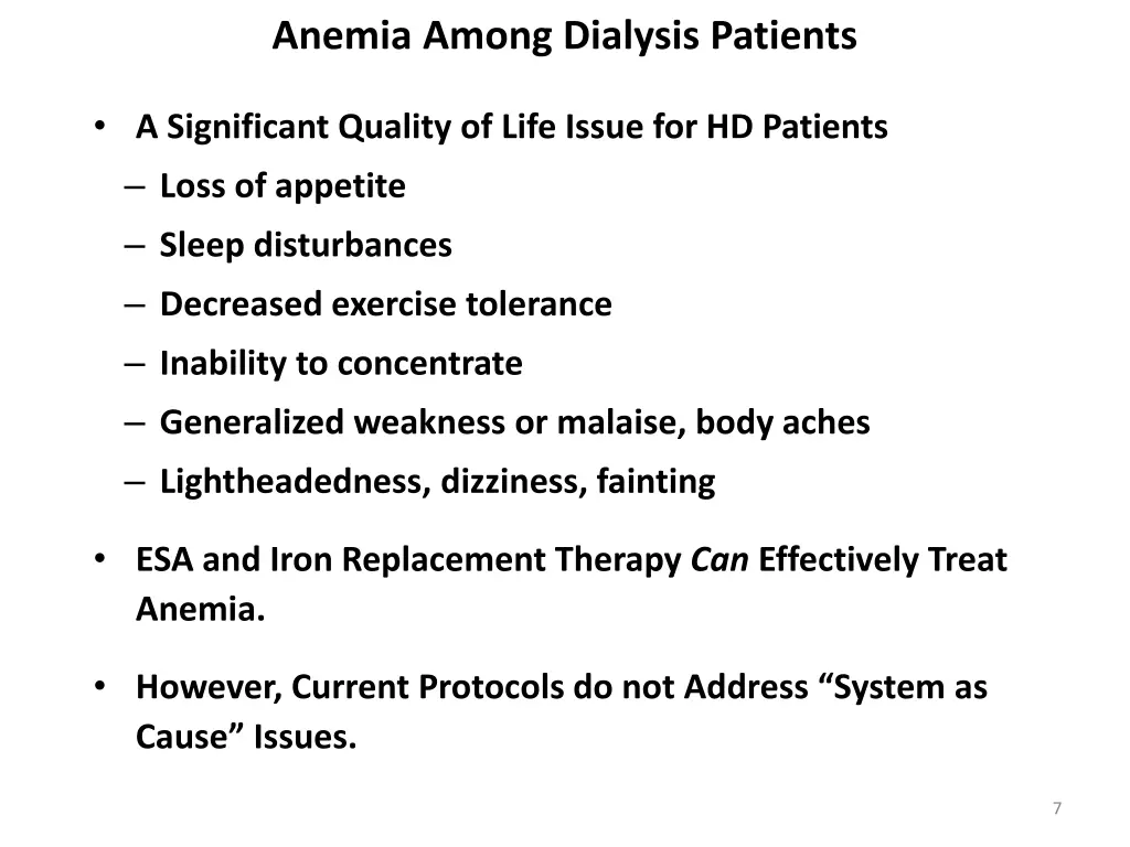 anemia among dialysis patients