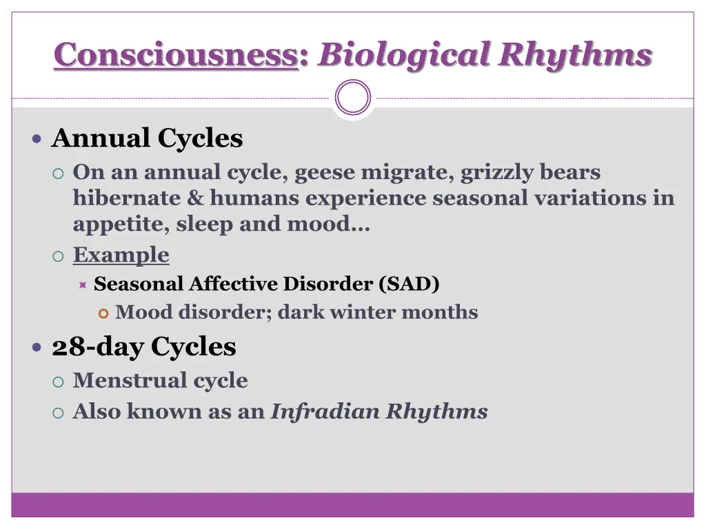 consciousness biological rhythms 1