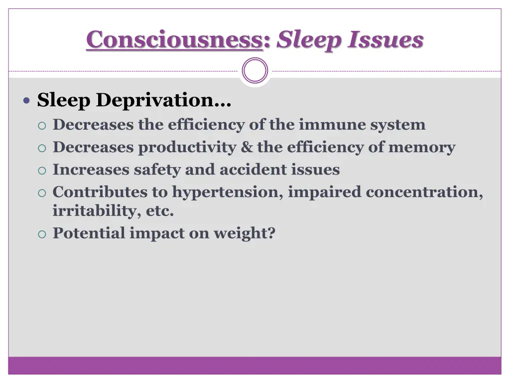 consciousness sleep issues 1