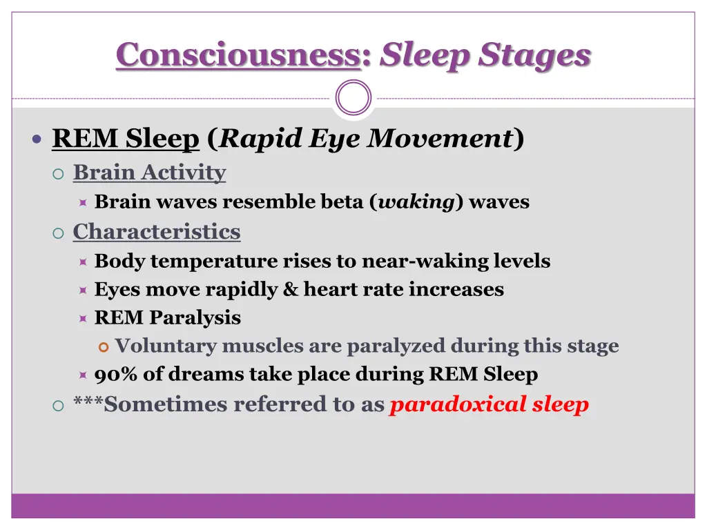 consciousness sleep stages 3