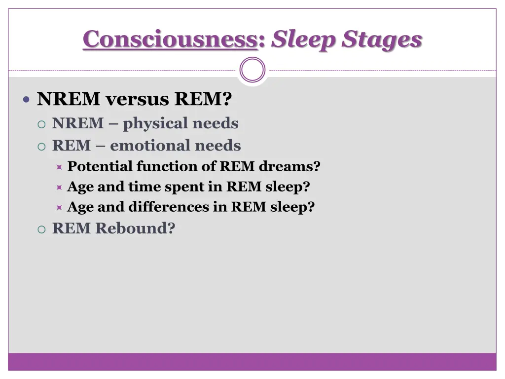 consciousness sleep stages 5