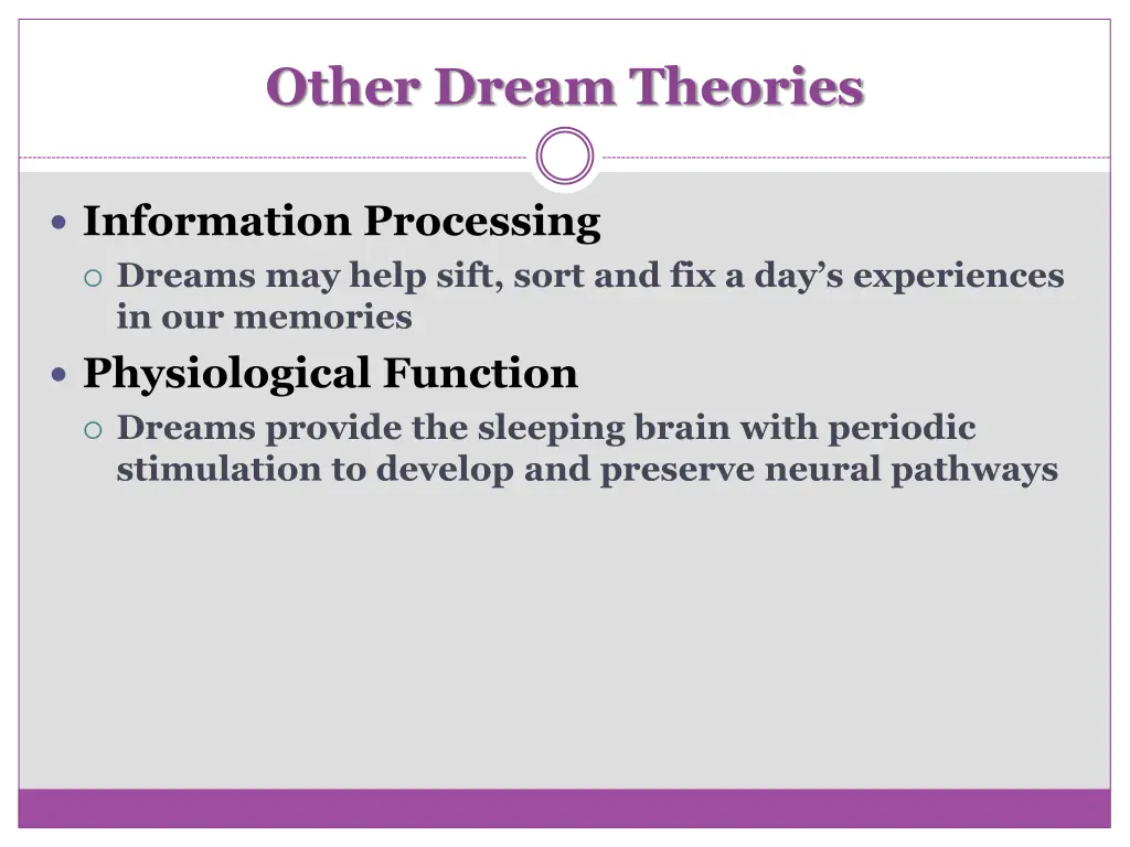 other dream theories