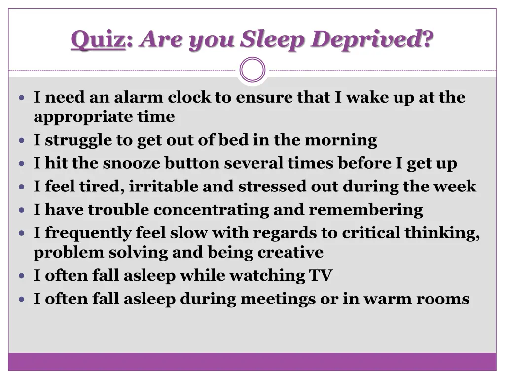 quiz are you sleep deprived