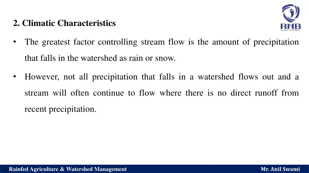 2 climatic characteristics