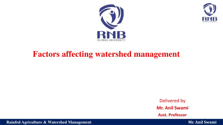 factors affecting watershed management