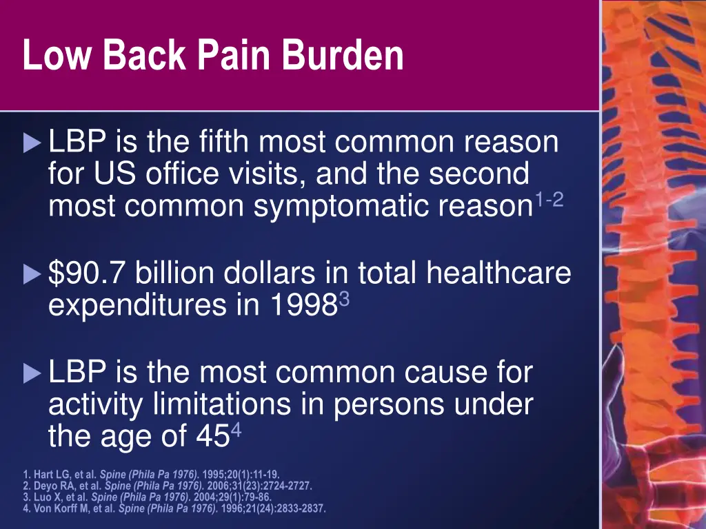 low back pain burden