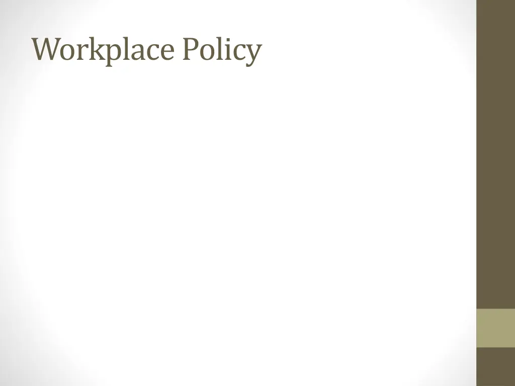 workplace policy