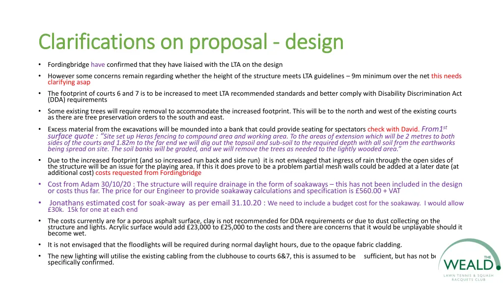 clarifications on proposal clarifications 2