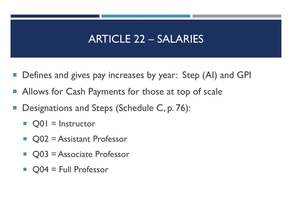 article 22 salaries