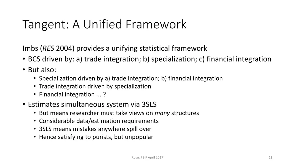 tangent a unified framework