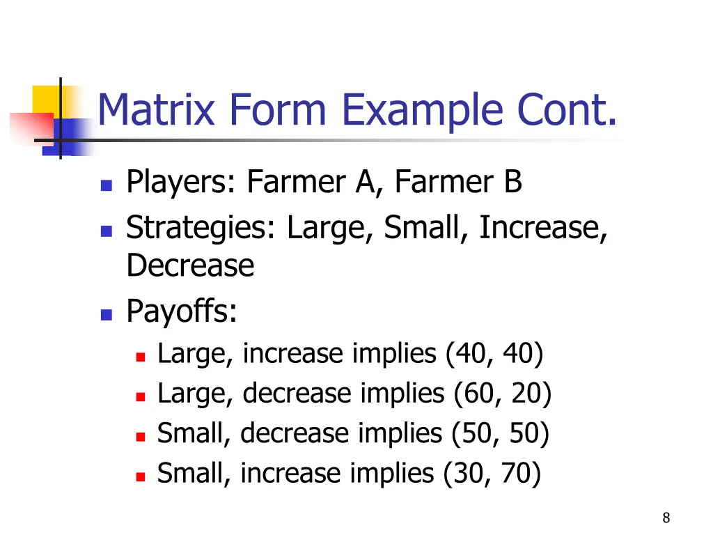 matrix form example cont 1