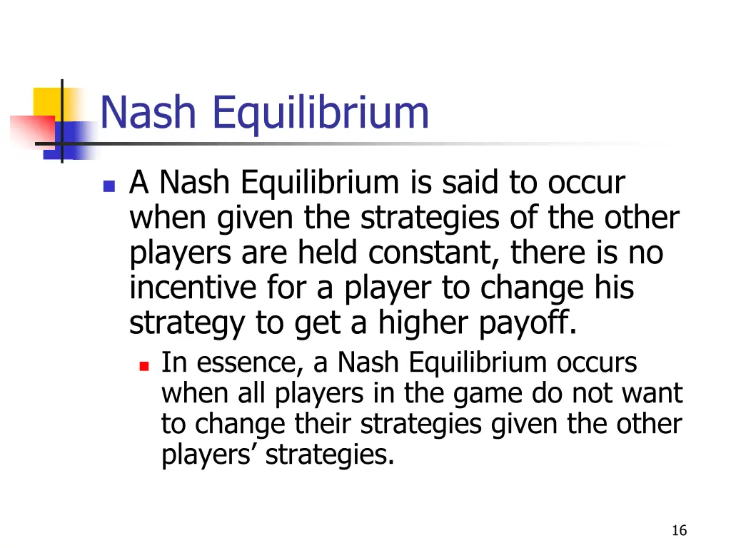 nash equilibrium