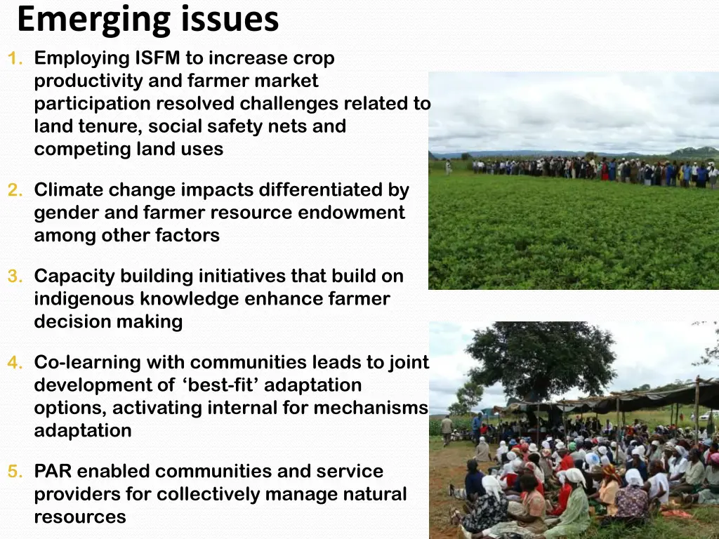 emerging issues 1 employing isfm to increase crop