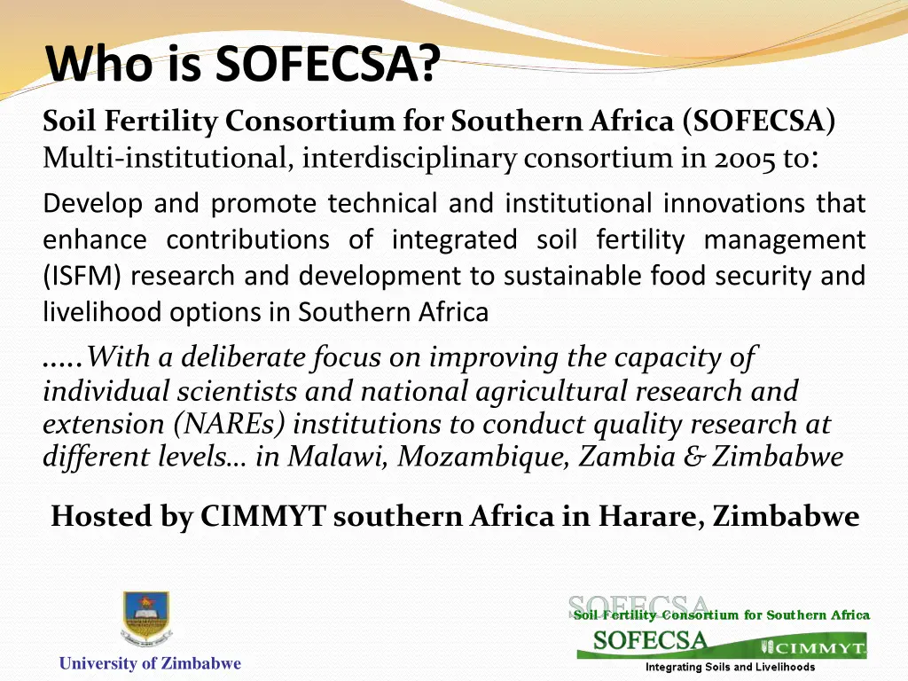 who is sofecsa soil fertility consortium