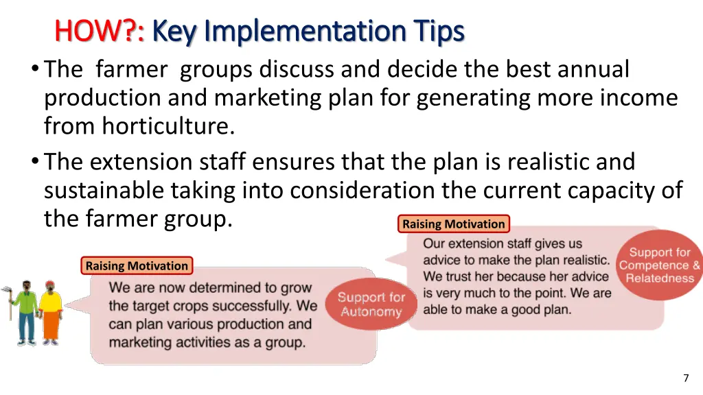 how how key the farmer groups discuss and decide