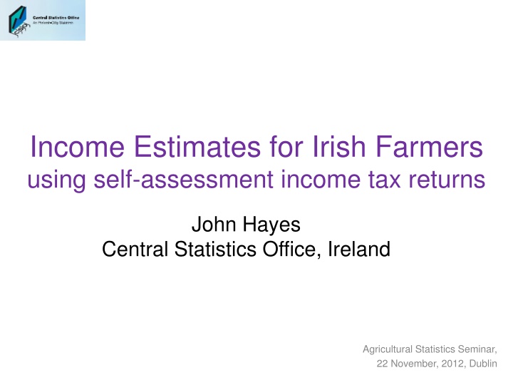 income estimates for irish farmers using self