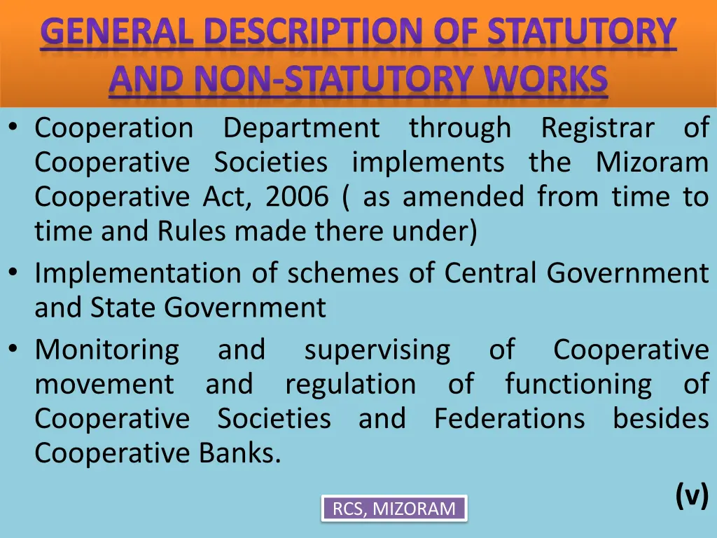 general description of statutory