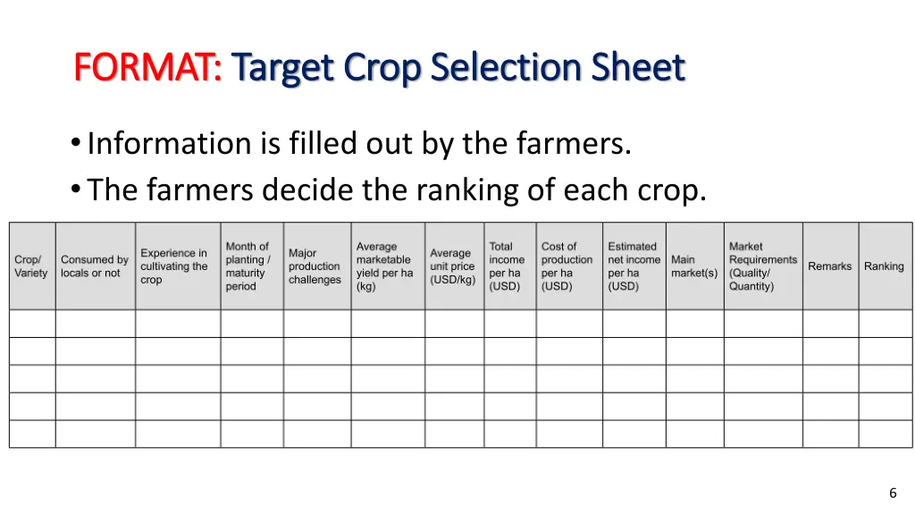 format format target crop selection sheet target