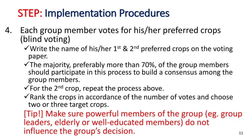 step step implementation procedures 1