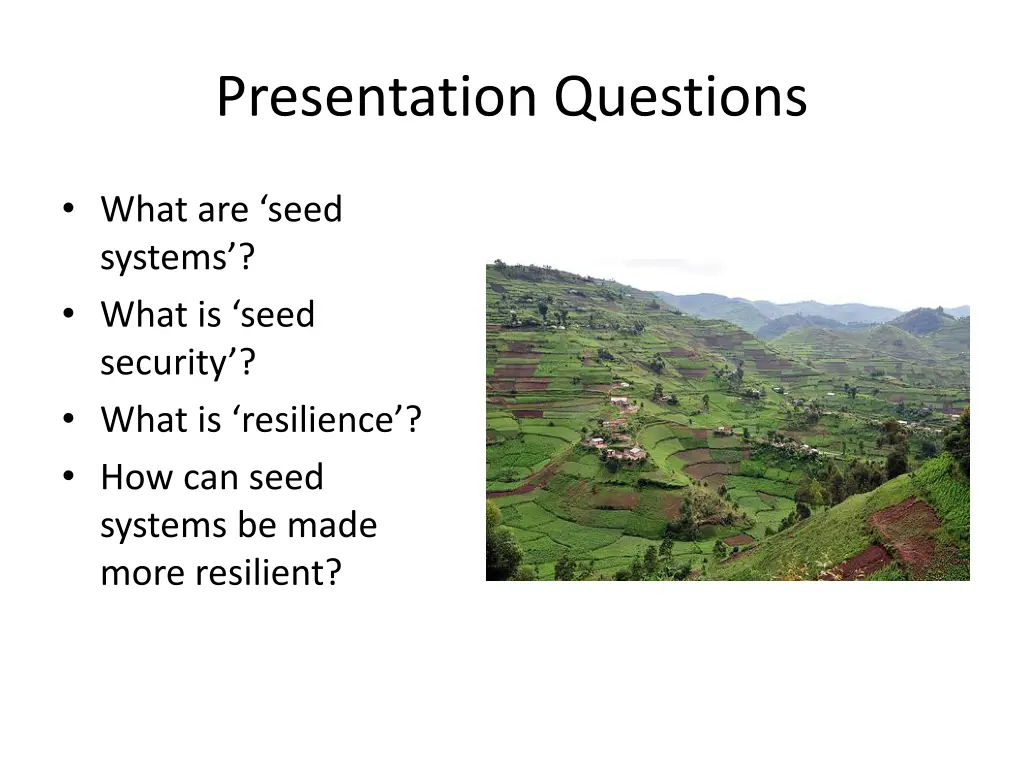 presentation questions