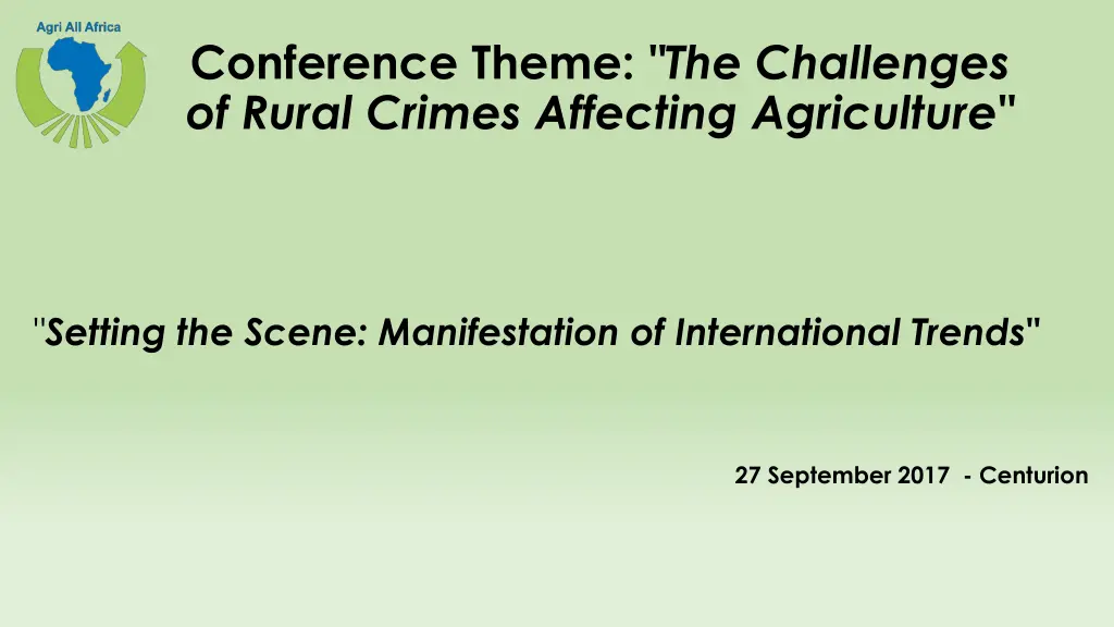 conference theme the challenges of rural crimes