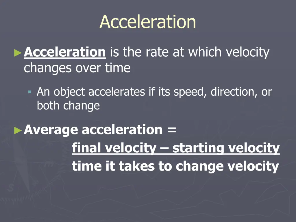 acceleration